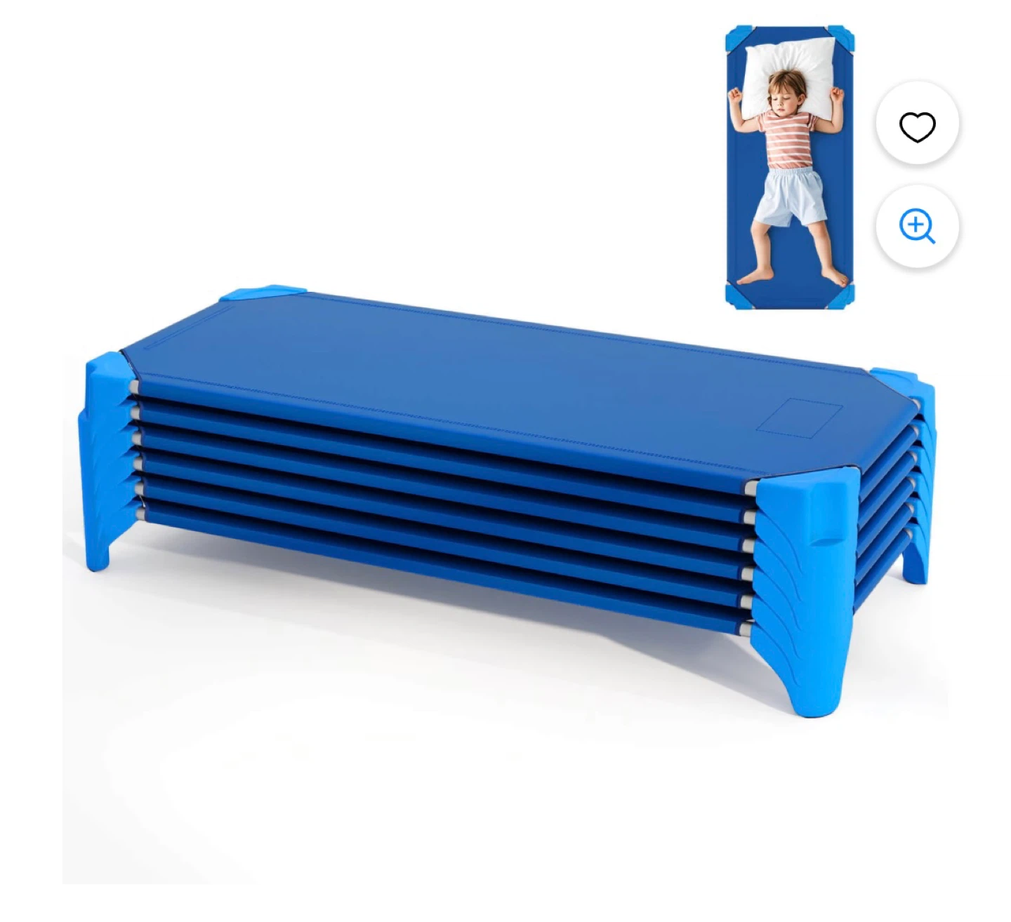 6 Pack Blue Daycare Cots for Kids (unopened boxes 10 in stock)