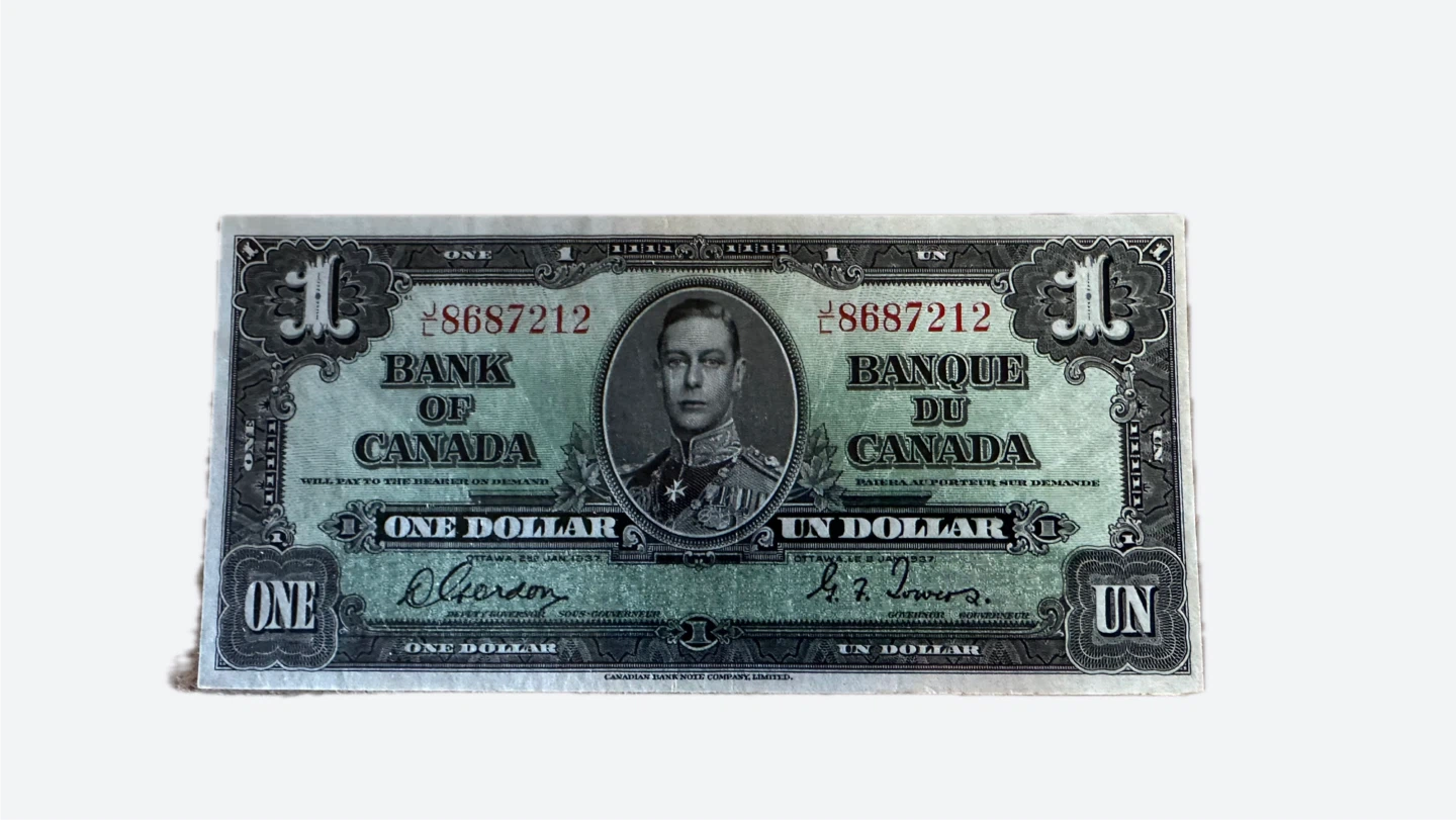 Bank of Canada $1 Dollar Bill
