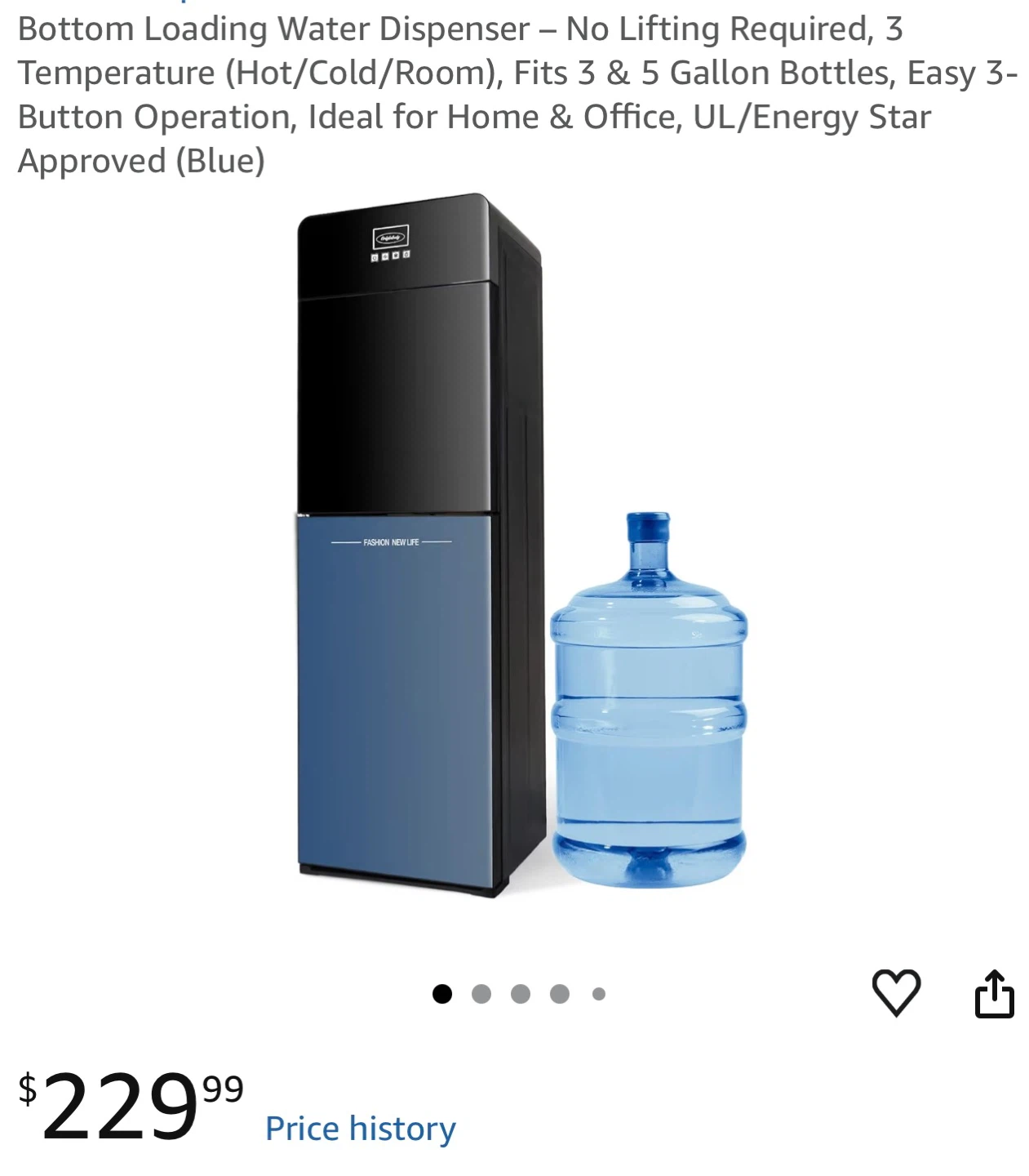 Bottom Loading Water Dispenser - Hot/Cold/Room Temp