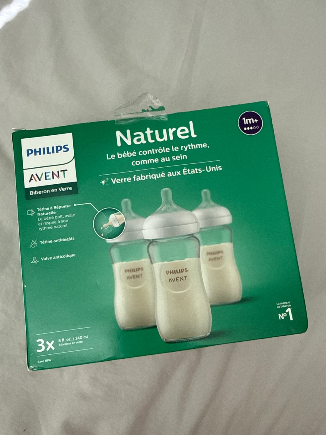 Philips Avent Natural Glass Bottles 3 Pack