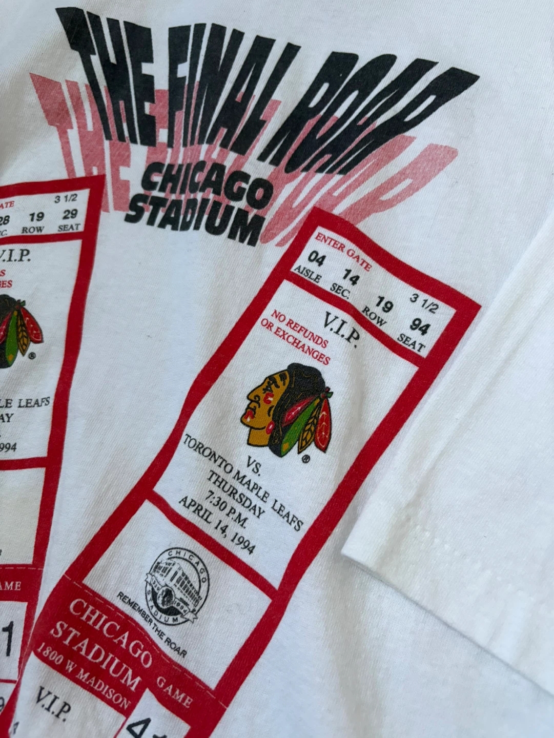 Vintage 1994 Chicago Blackhawks tee XL NHL - photo 3