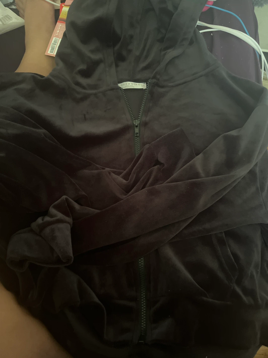 Rose + Vine Velour Hoodie