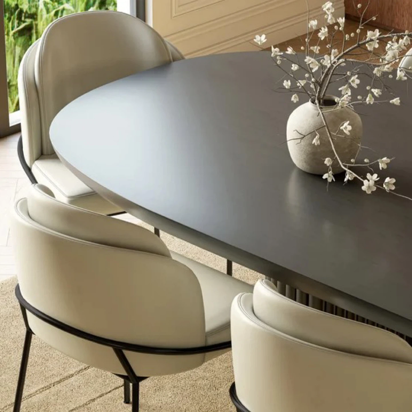 Angelo Black and Taupe (Trento) Dining Chair, 2-pac