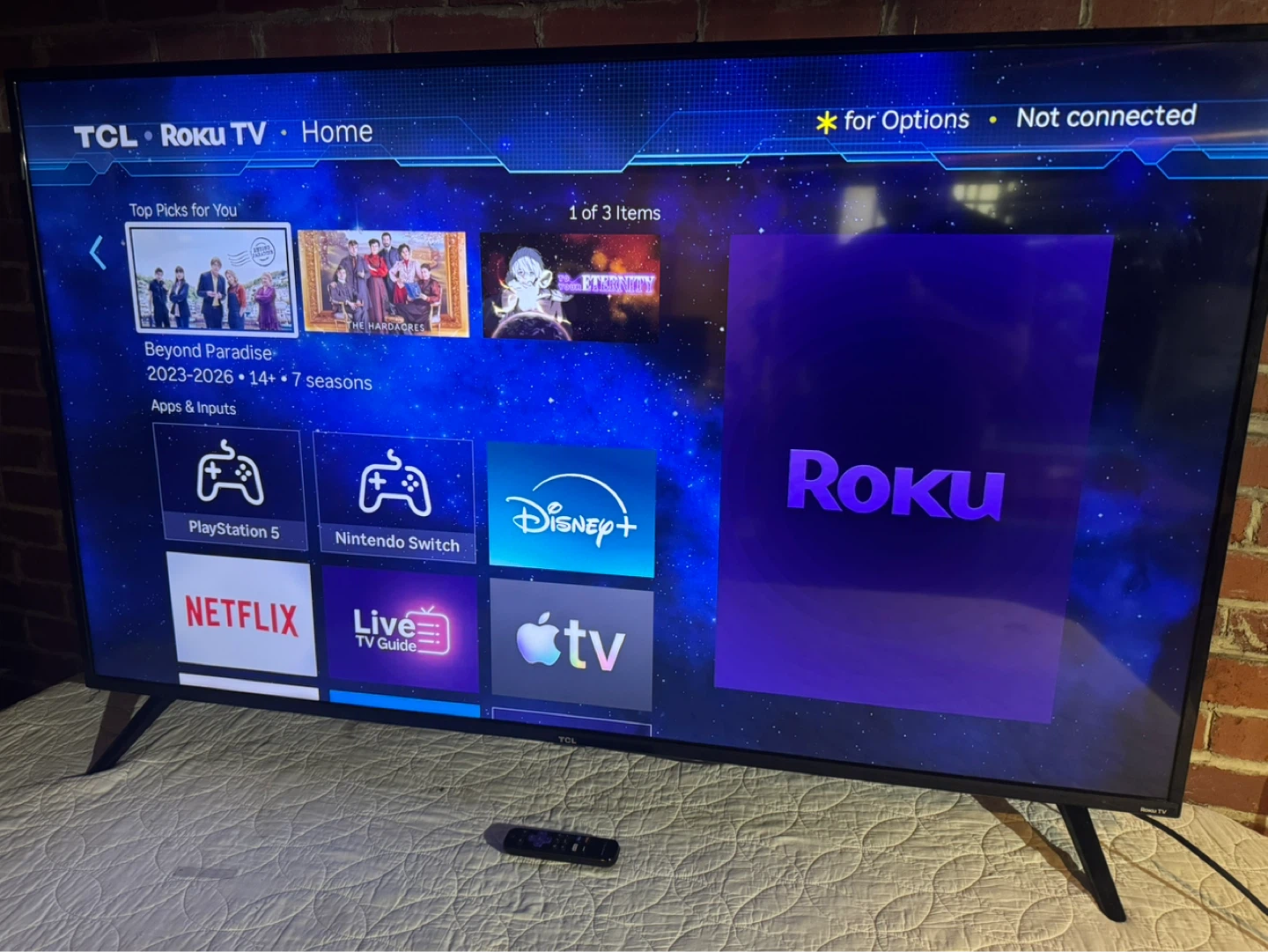 65” TCL 4K Smart Roku TV ⚽