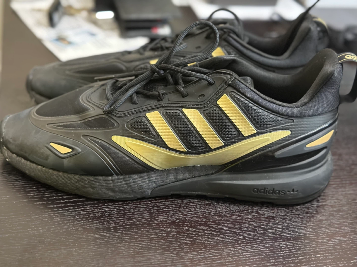Adidas ZX 2K Boost Sneakers Black & Gold - photo 2