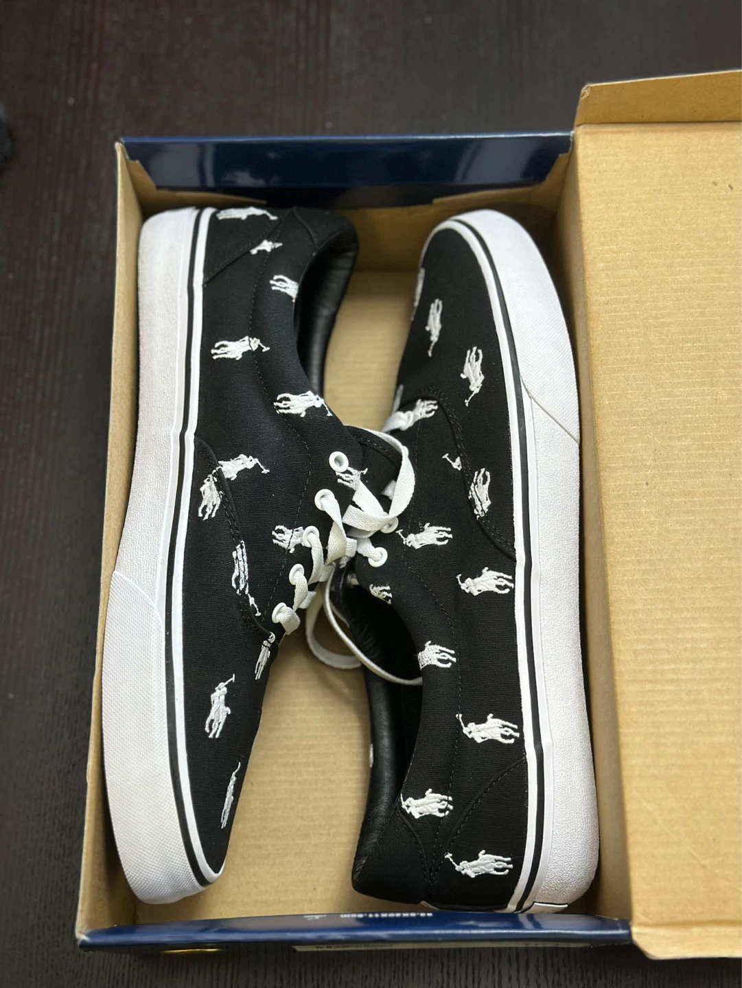 Polo Ralph Lauren Black Pony Canvas Sneakers Size 12 - photo 4