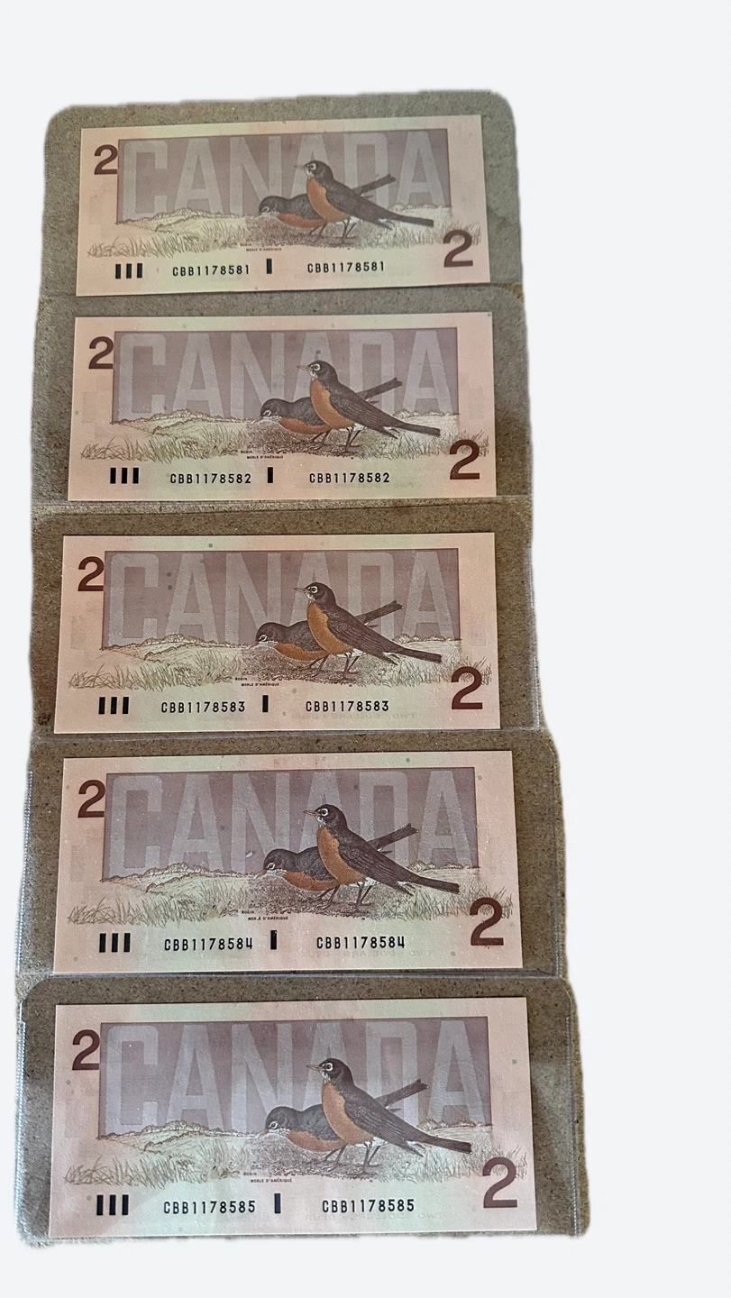 5 x Canada $2 Bills - photo 2
