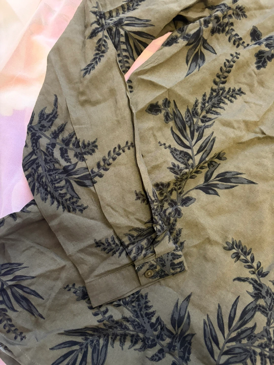 🌿 Green Button-Up Shirt | Size 10 | Cotton | Summer Essential - photo 3