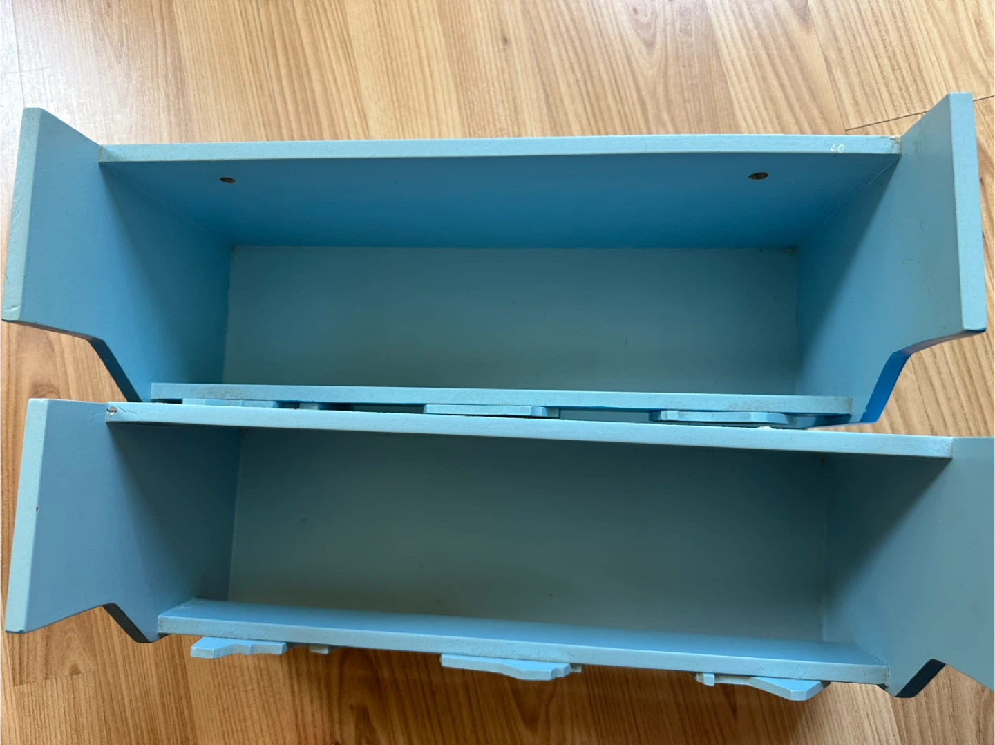 Kids Blue Shelving Unit with Construction Vehicles - photo 4