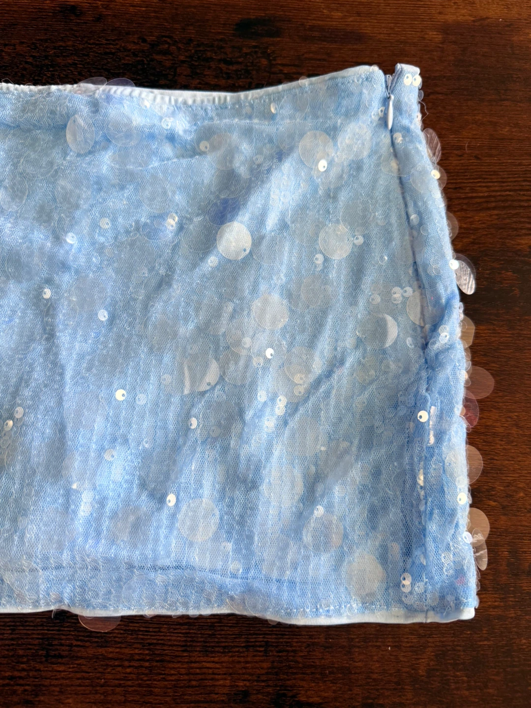 Light Blue Sequin Skirt - photo 2