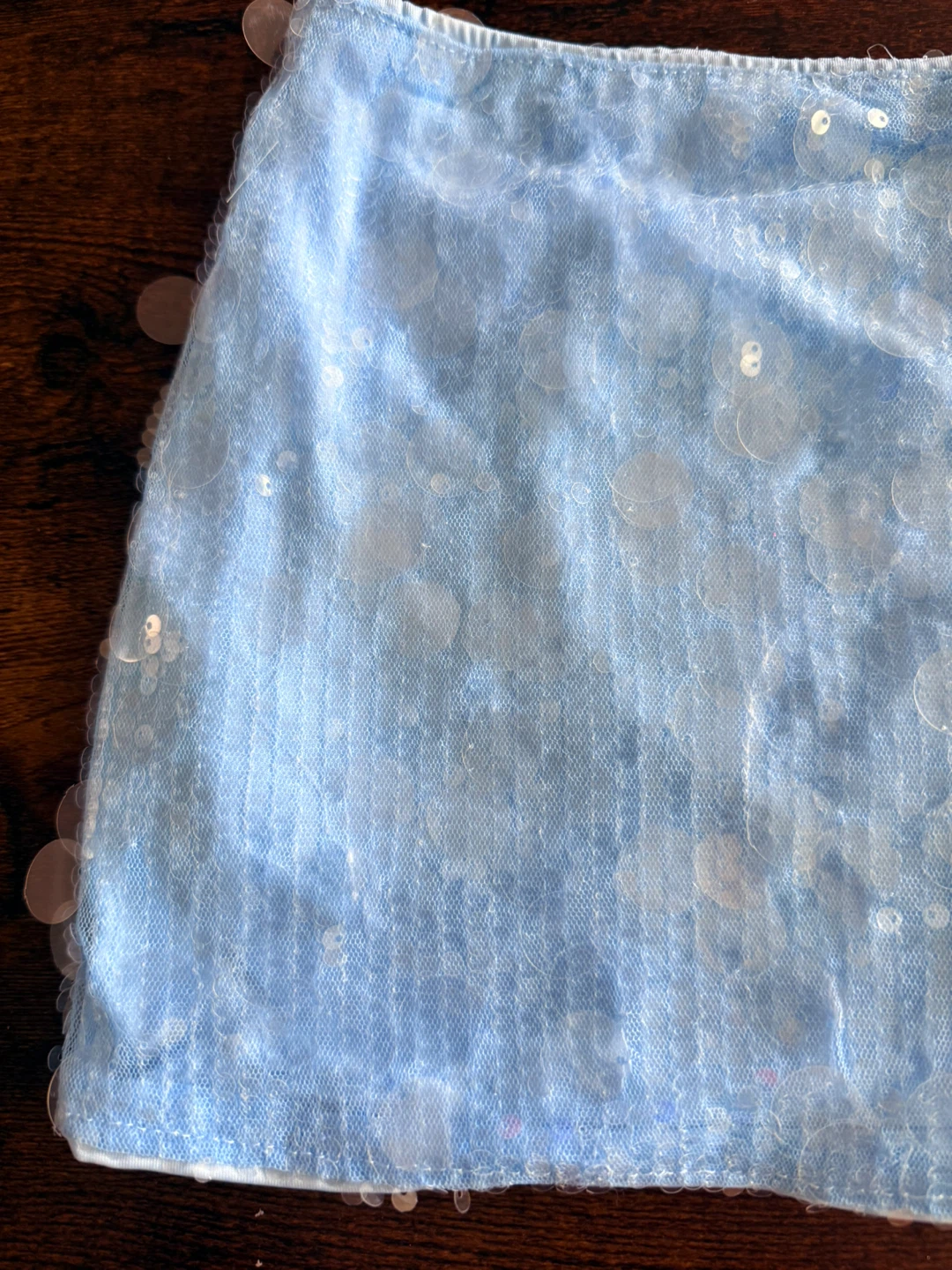 Light Blue Sequin Skirt - photo 3