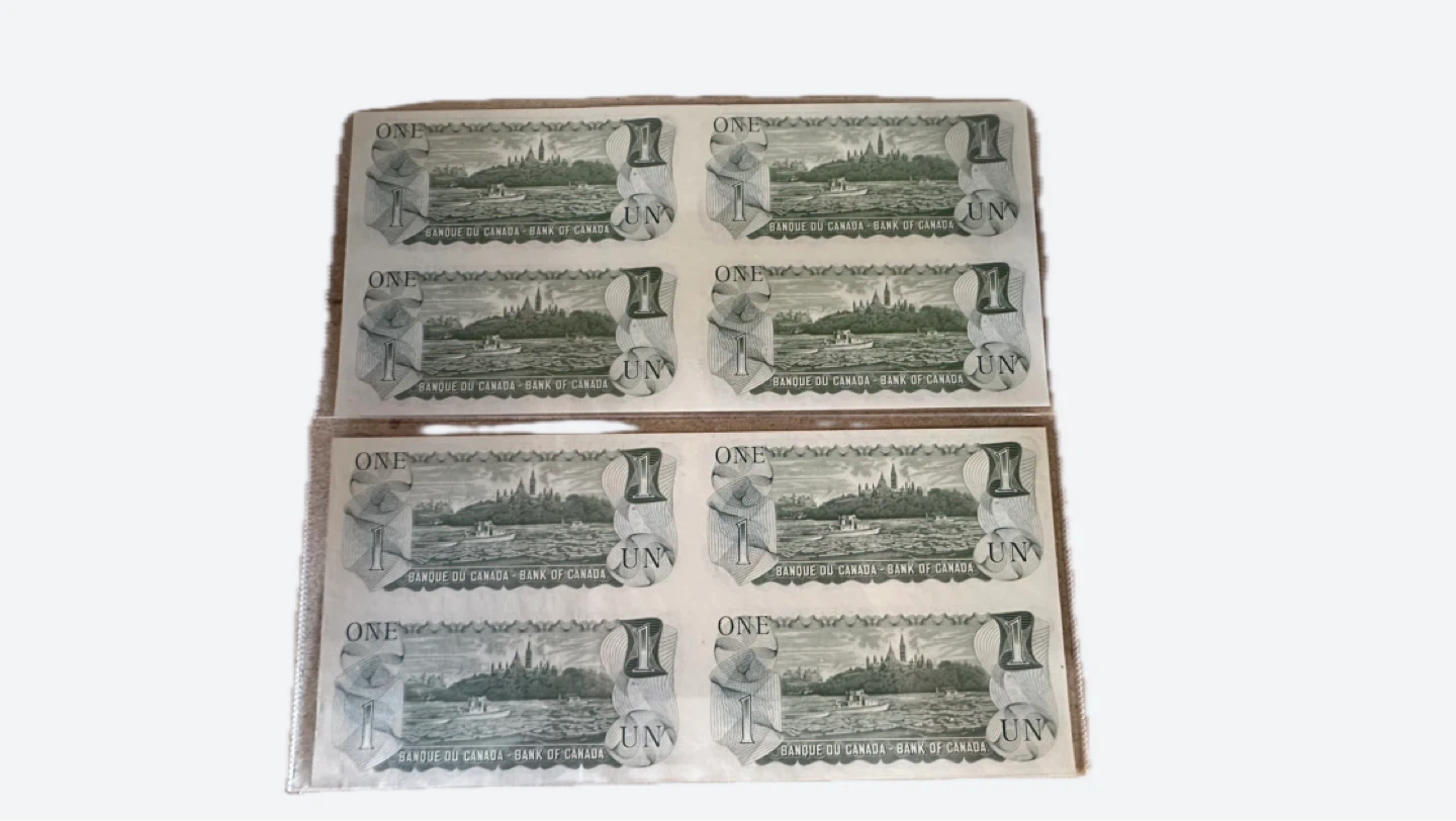 Set of 6 Canadian One Dollar Bills - photo 2