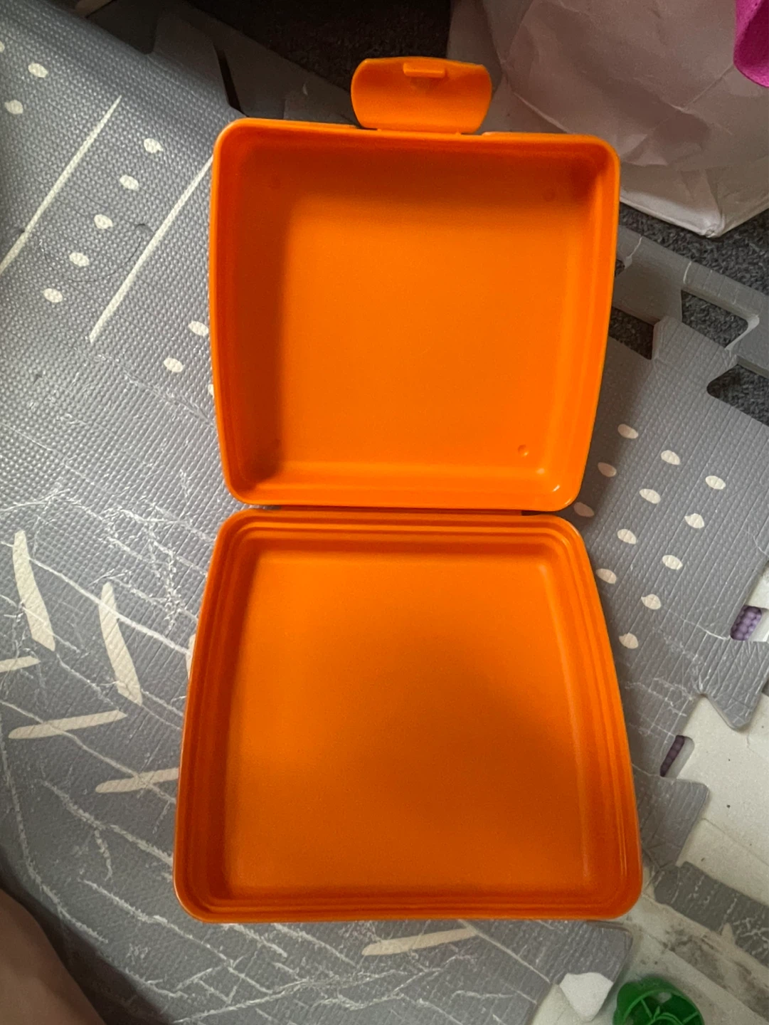 ⚽️Orange Plastic Container/Lunch Box - photo 2