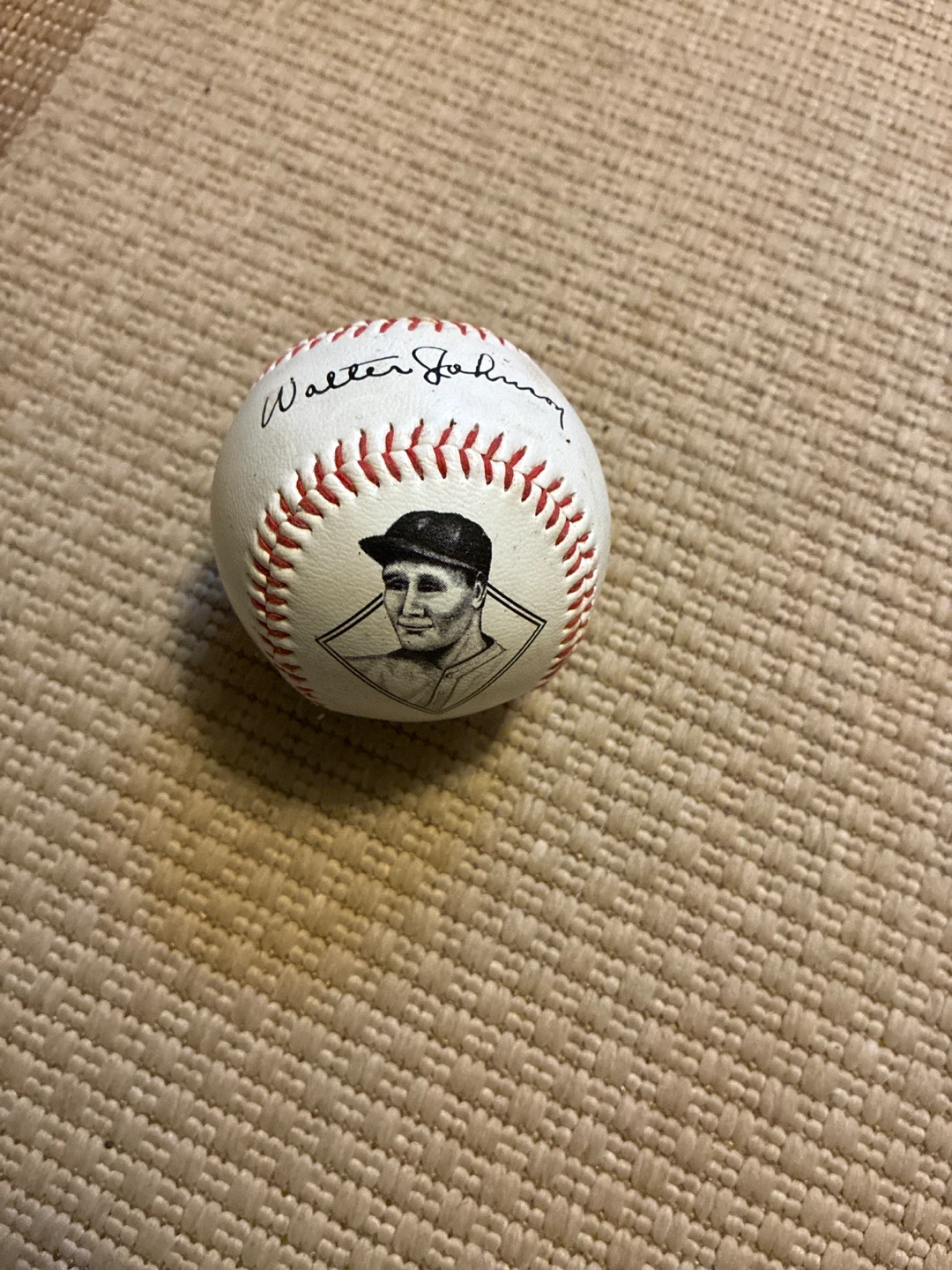 Signed Walter Johnson Baseball