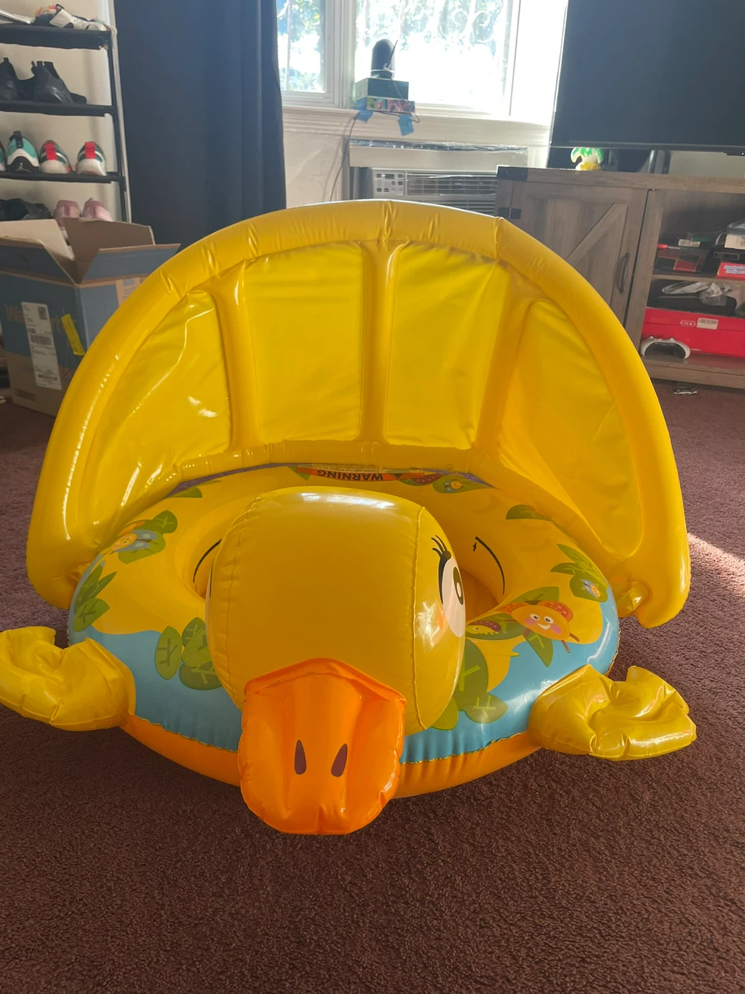 Inflatable Duck Baby Pool Float with Canopy⚽️ - photo 2