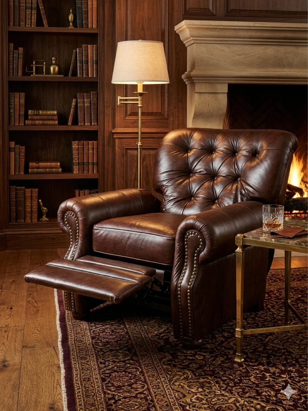 Vintage / Traditional Chesterfield-style Tufted Recliner