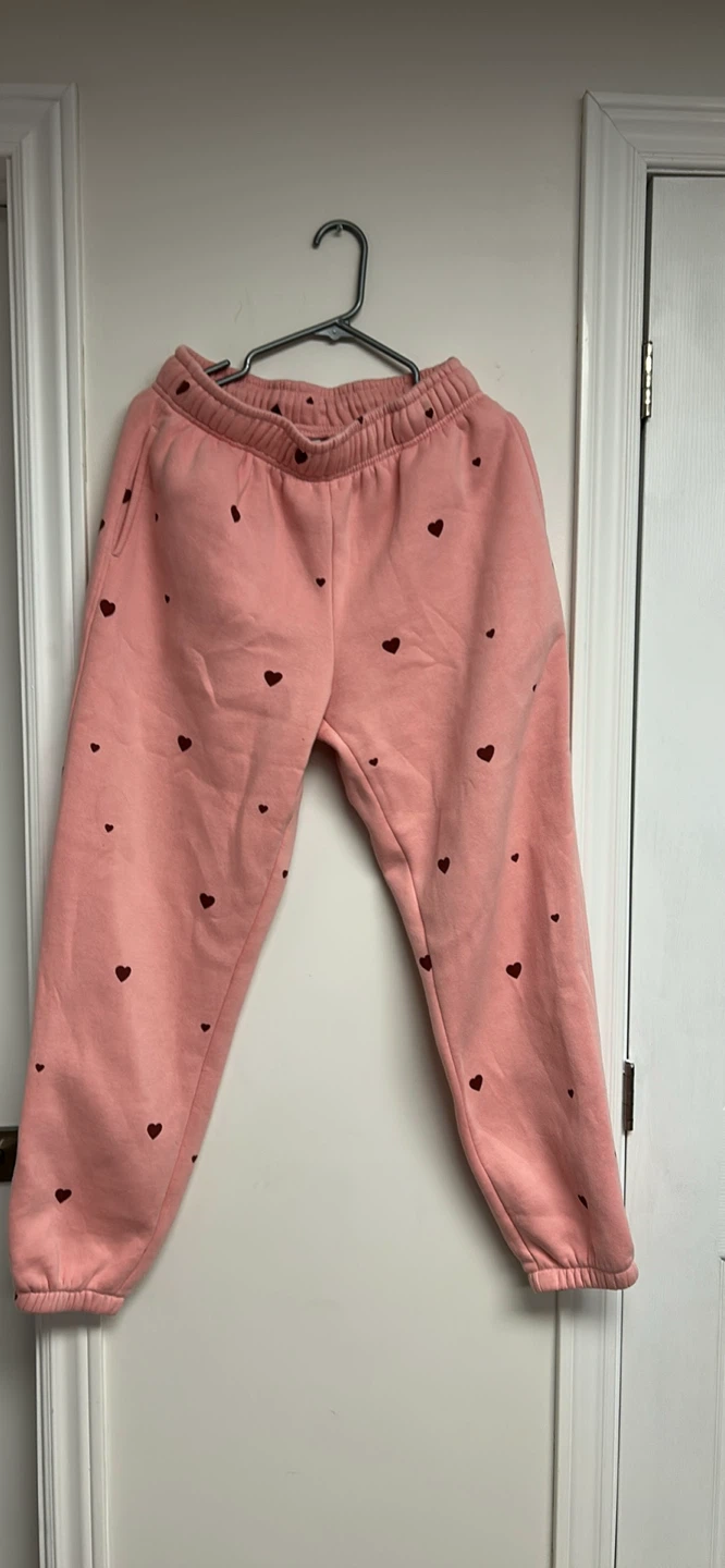 WILO The Label Pink Heart Sweatpants Size M