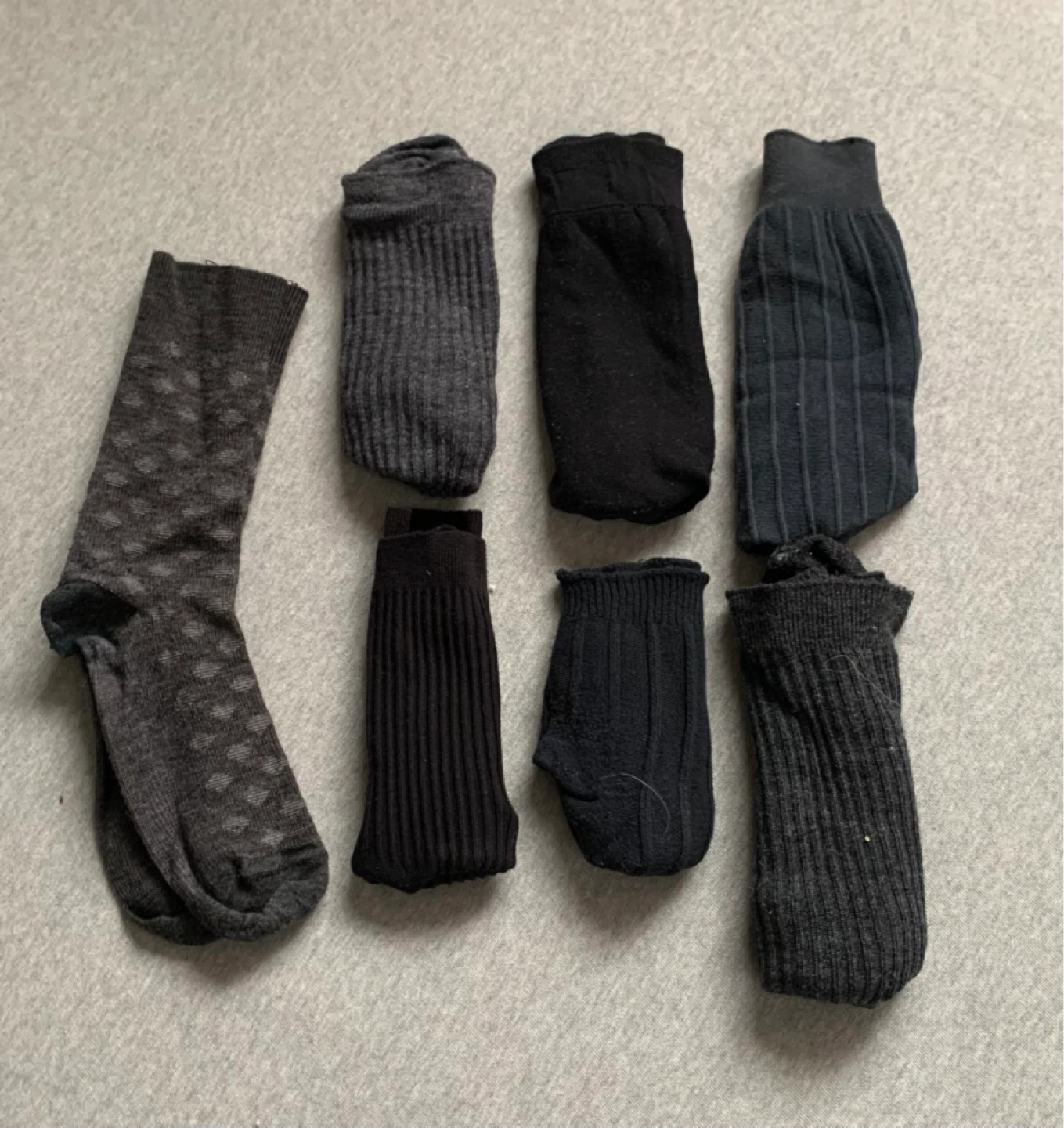 Dark Grey Socks Bundle (mostly Men’s I think) - 7 Pairs ⚽️