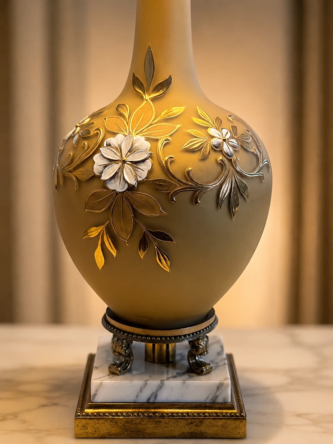 Table Lamp with Floral Design - photo 2