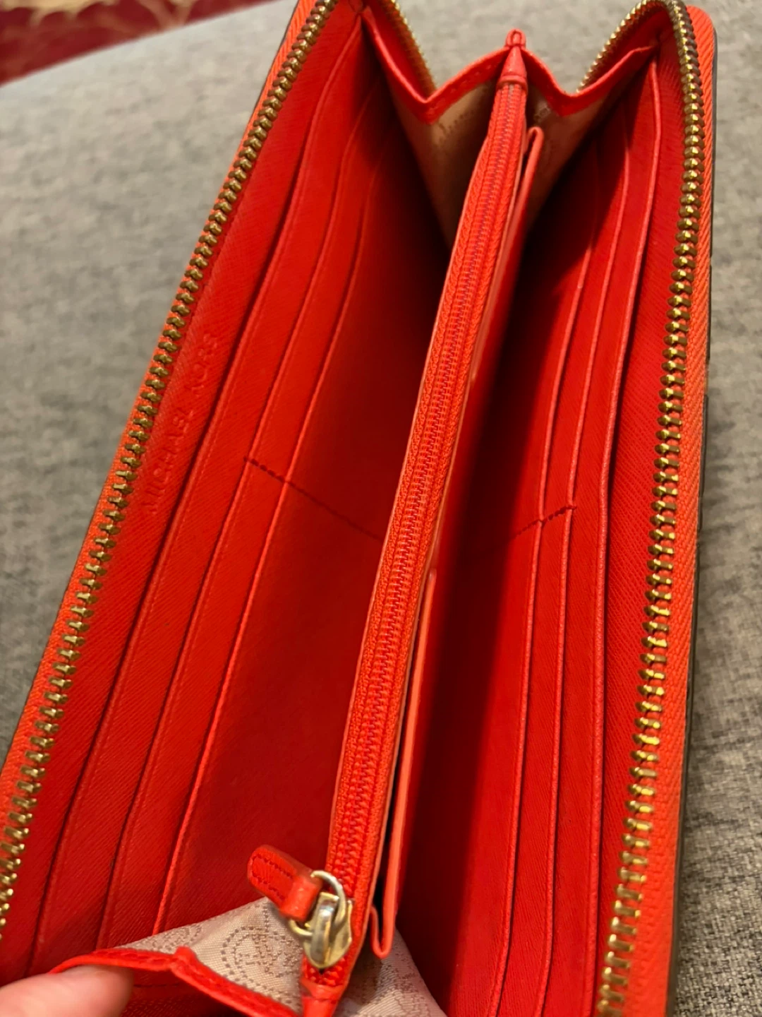 Michael Kors Coral-Red Saffiano Zip Wristlet Wallet - photo 4