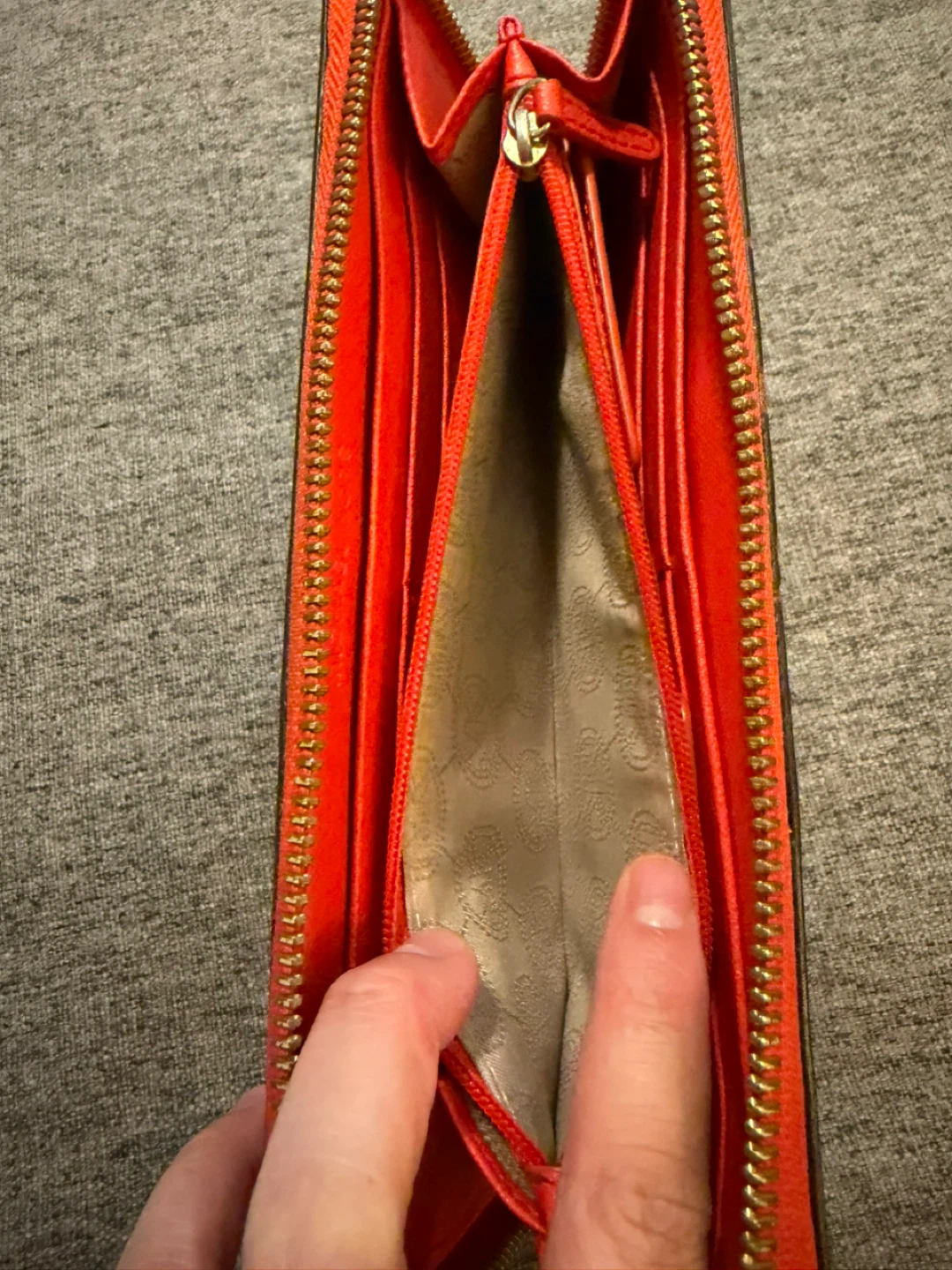 Michael Kors Coral-Red Saffiano Zip Wristlet Wallet - photo 5