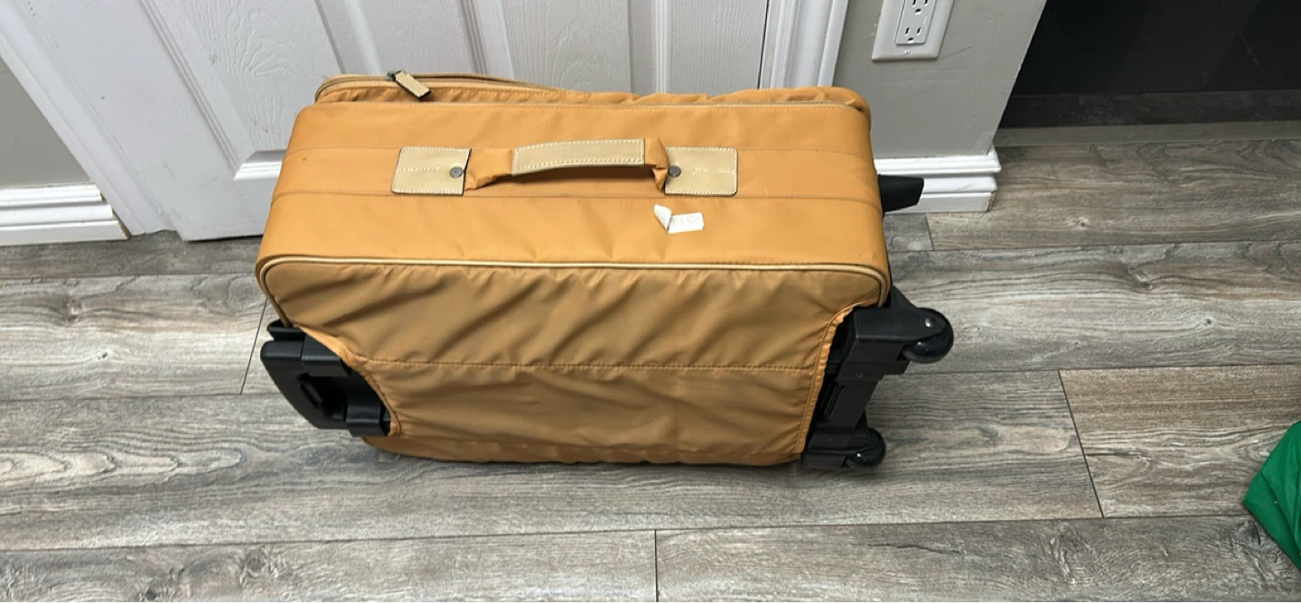 Tan Rolling Carry-On Suitcase - photo 3