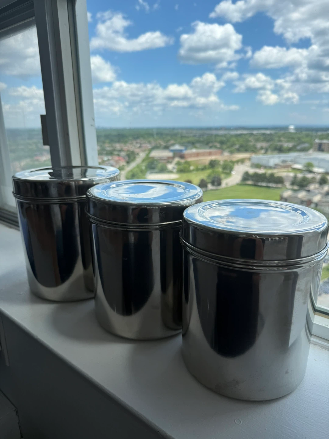 3 Pure Stainless Steel Storage Containers