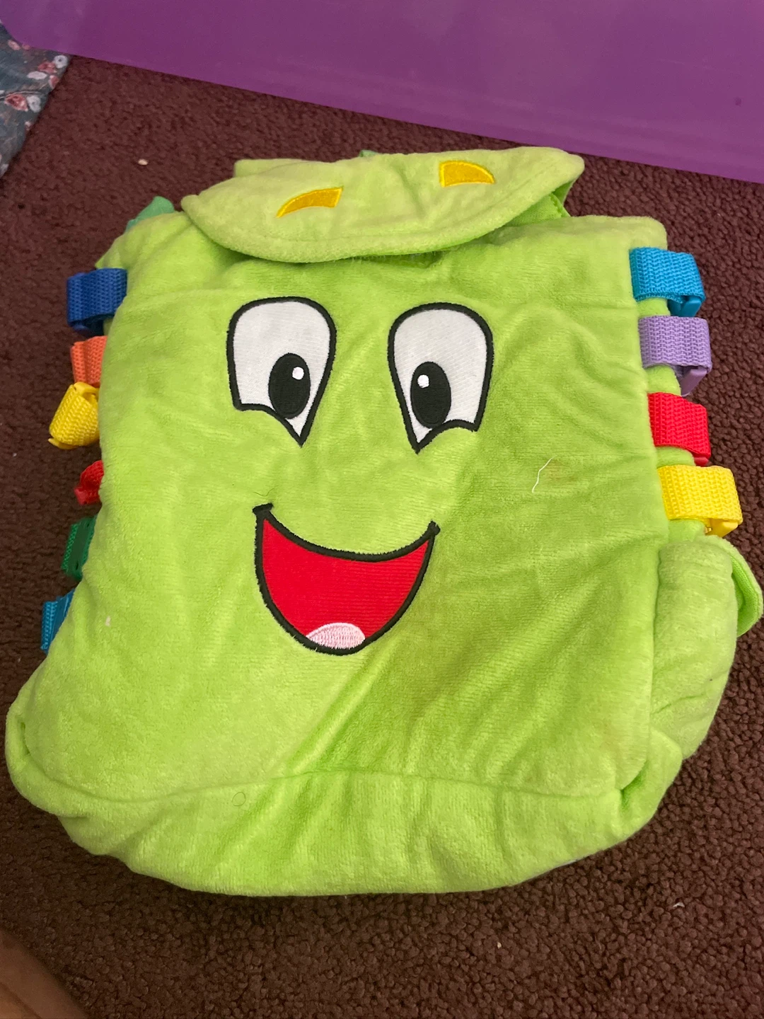 Green Plush Toddler Backpack with Numbers and Shapes⚽️ - photo 2