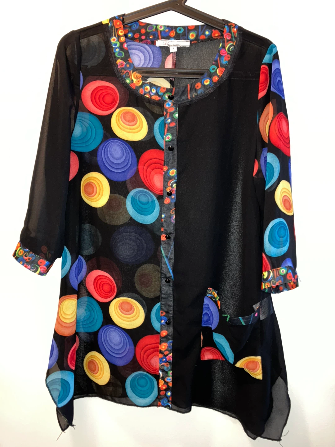 Variations colourful tunic top size S