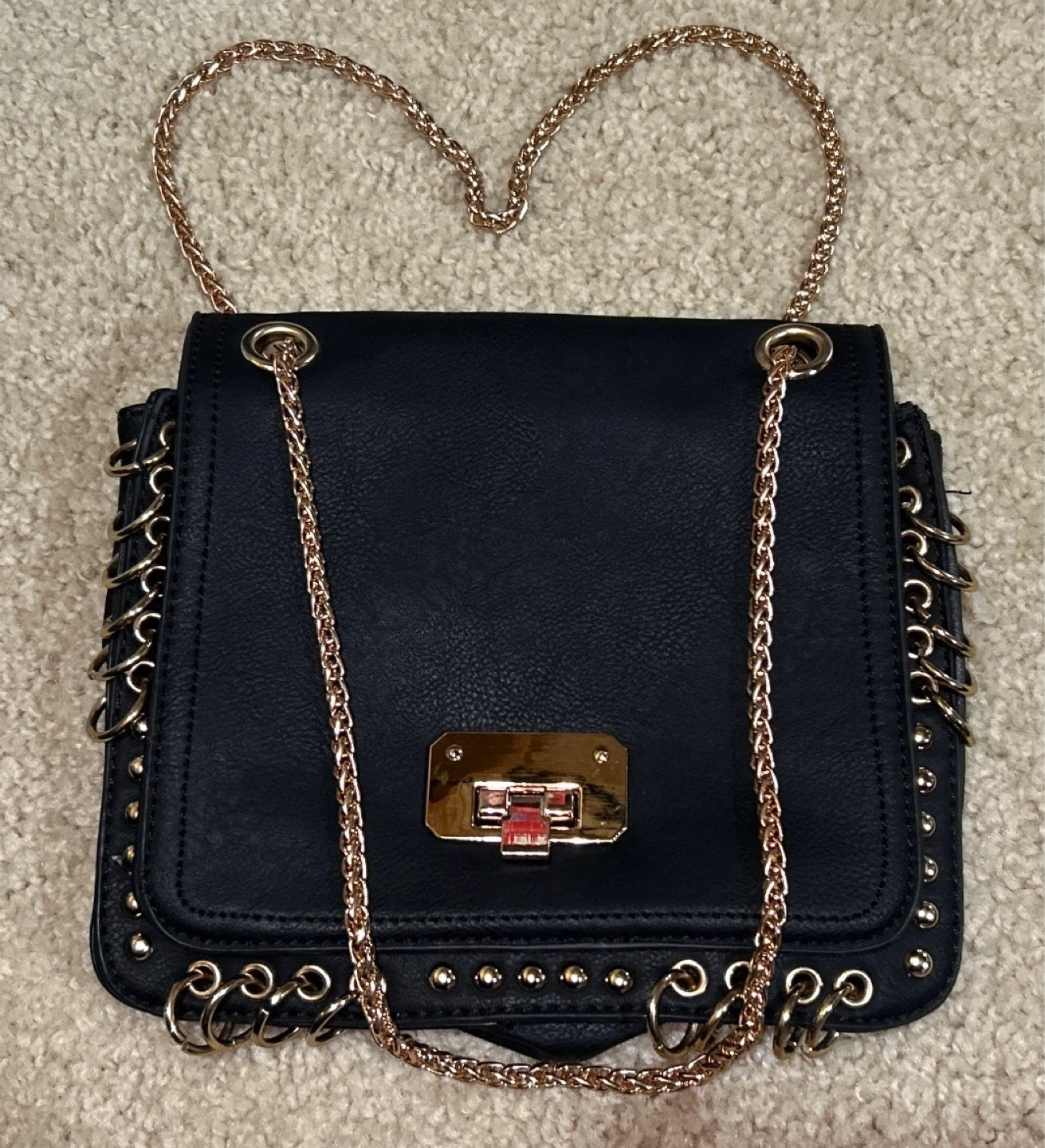 Black Bag with Gold Accents