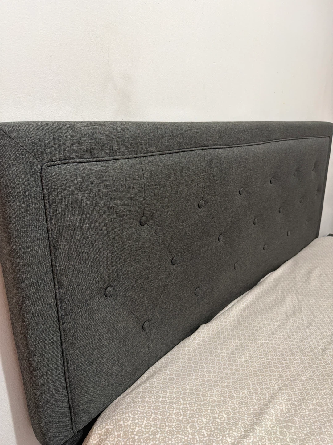 2-Drawer Fabric Storage Nightstand and bed frame - photo 2