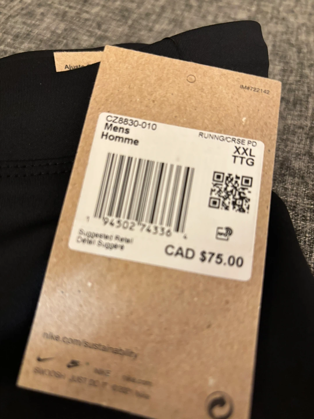Nike Mens Running CRSE PD XX L TTG Pants Black - photo 2