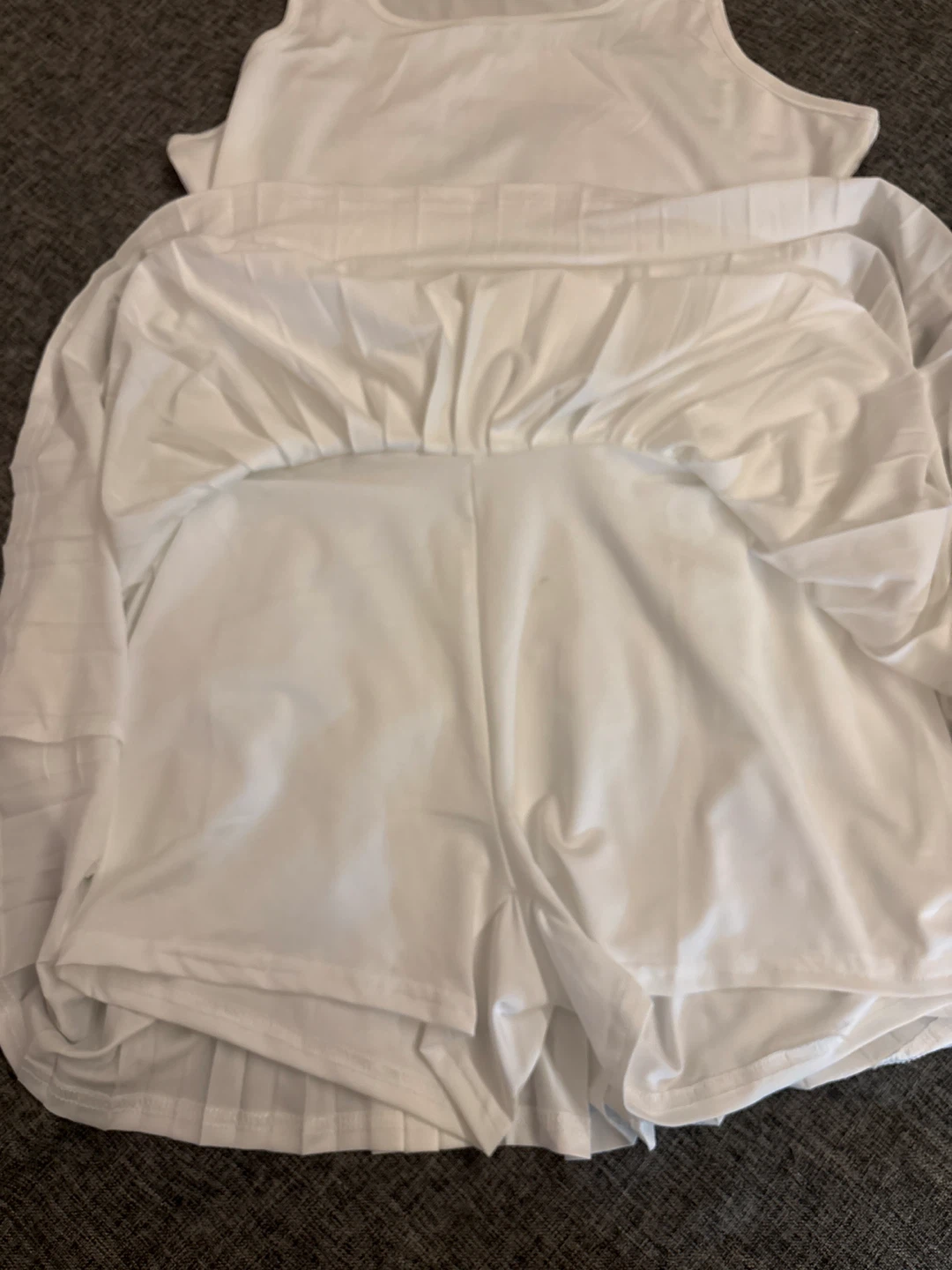 White Tennis Dress with Shorts - photo 2