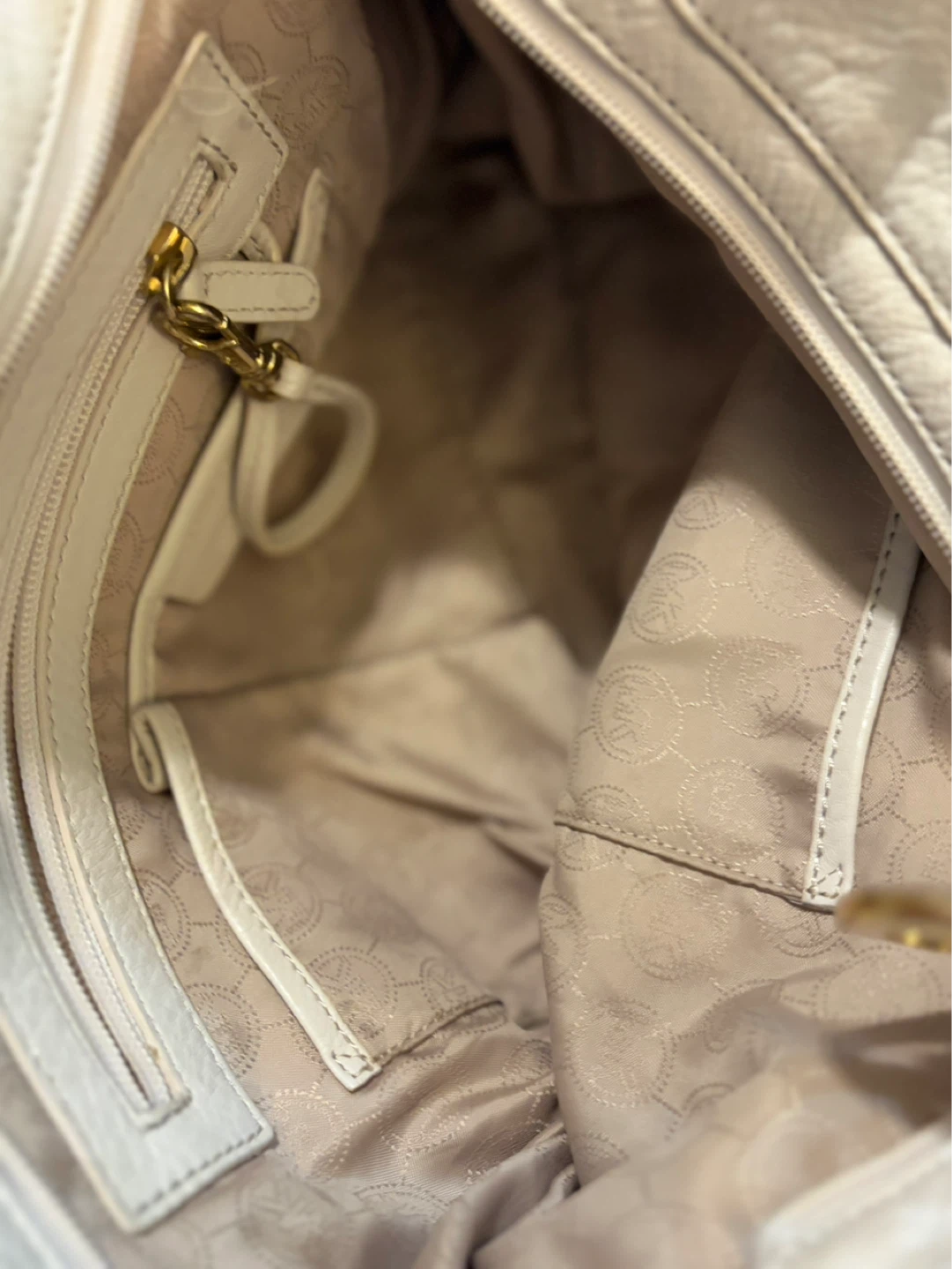 Michael Kors Cream Leather Tote Bag - photo 3