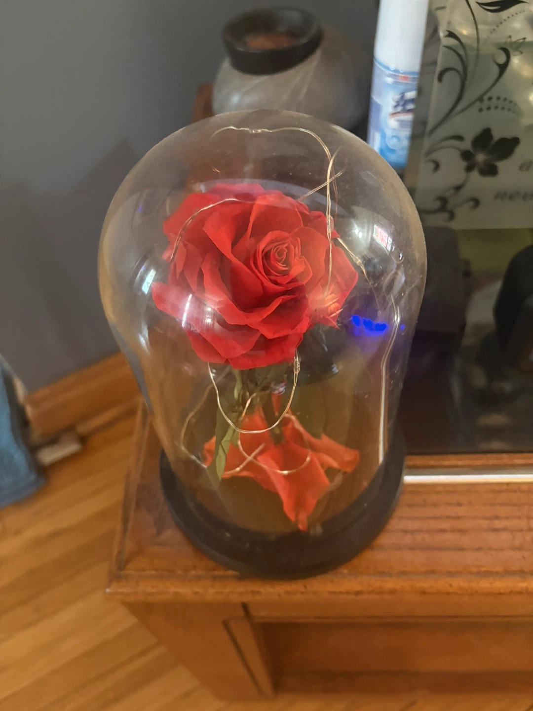 Enchanted Rose Dome with Fairy Lights - photo 2