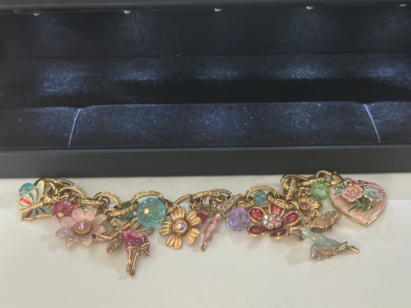 Kirk’s Folly Fairy Charm Bracelet with Flowers and Heart - photo 5