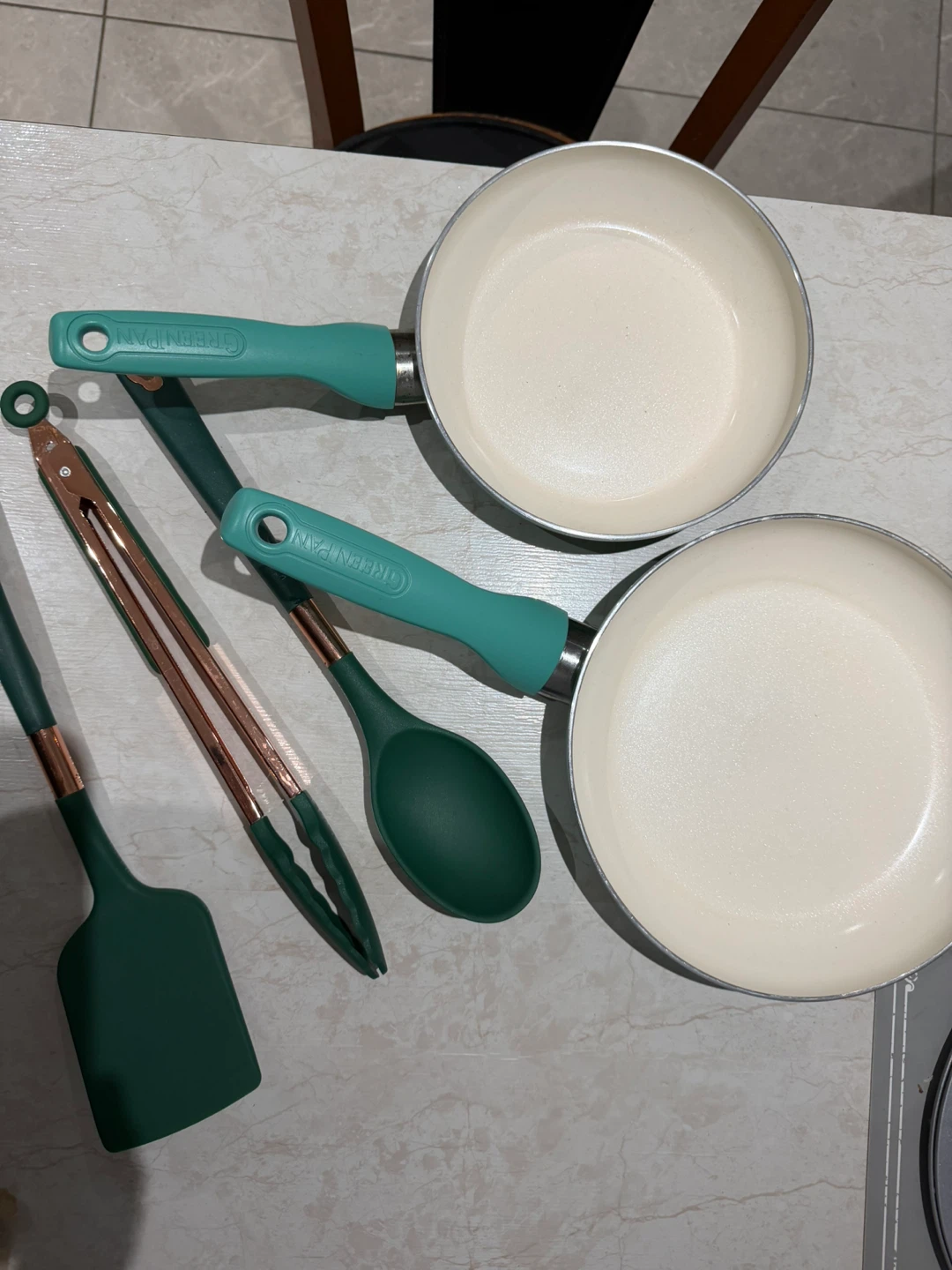 GreenPan Mini Fry Pans and Utensil Set - photo 2