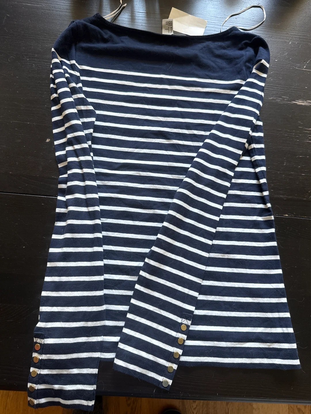 ⚽️ H&M Striped Boat Neck Long Sleeve Shirt - Medium - photo 3