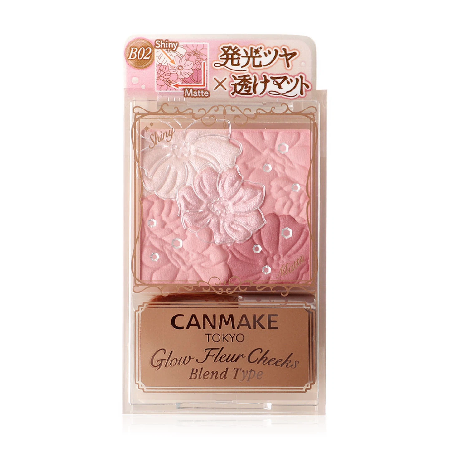 Brand new Canmake Tokyo Glow Fleur Cheeks Blush B02 rose