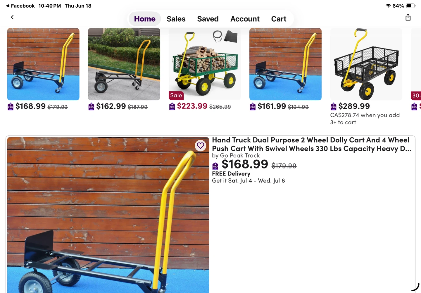 Hand Truck Dolly with Yellow Handles - photo 5