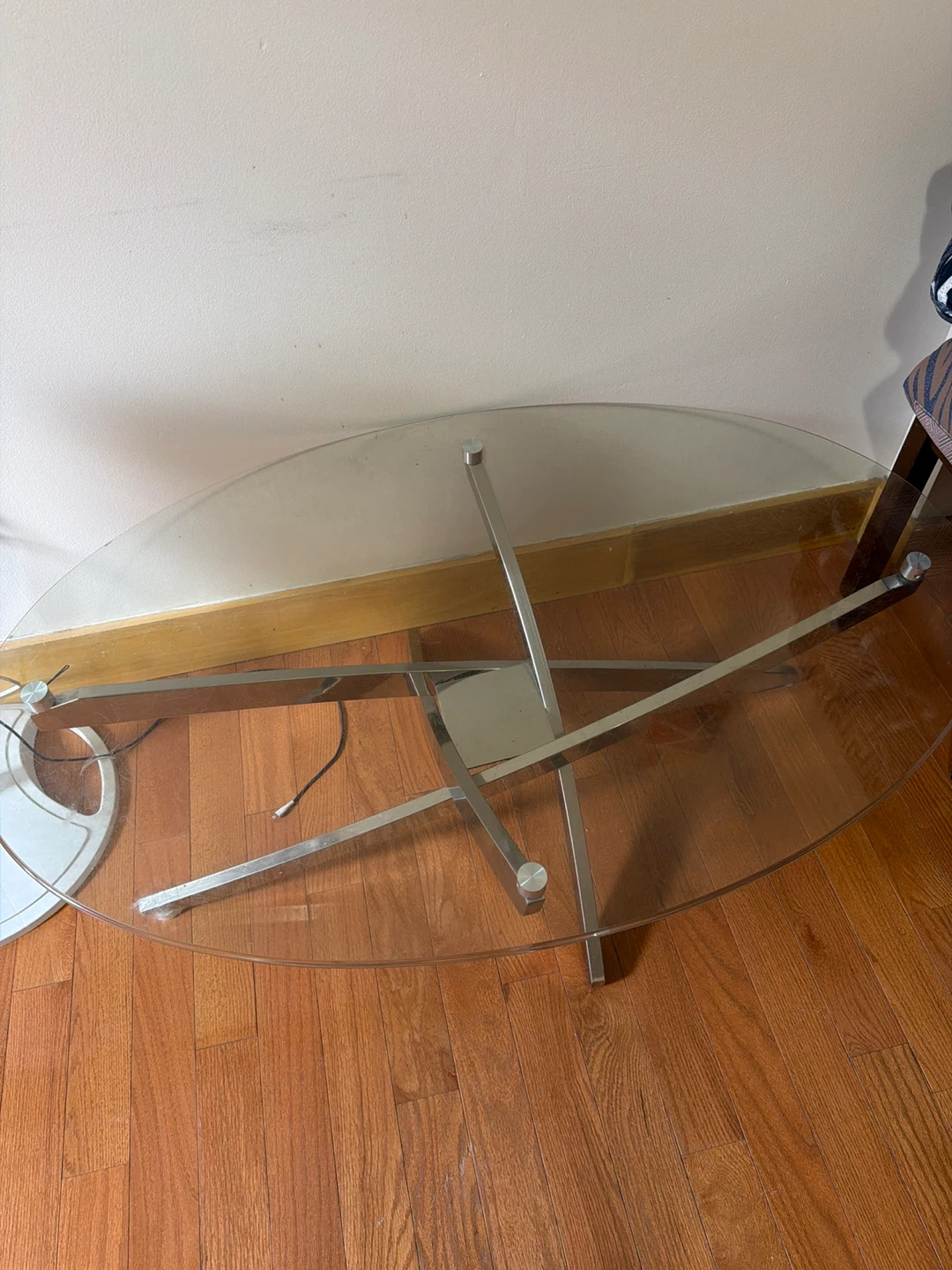 Glass and Chrome Coffee Table - photo 2