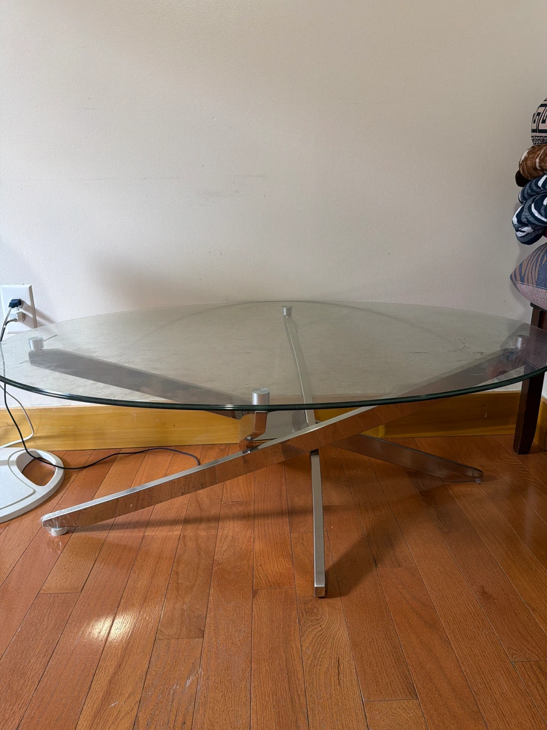 Glass and Chrome Coffee Table