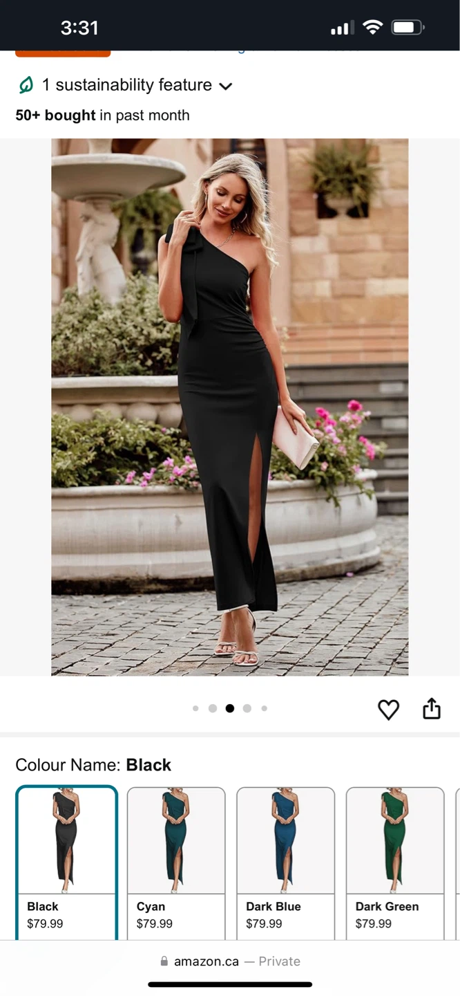 Women's Black One Shoulder Maxi Dress (New)⚽️ - photo 3