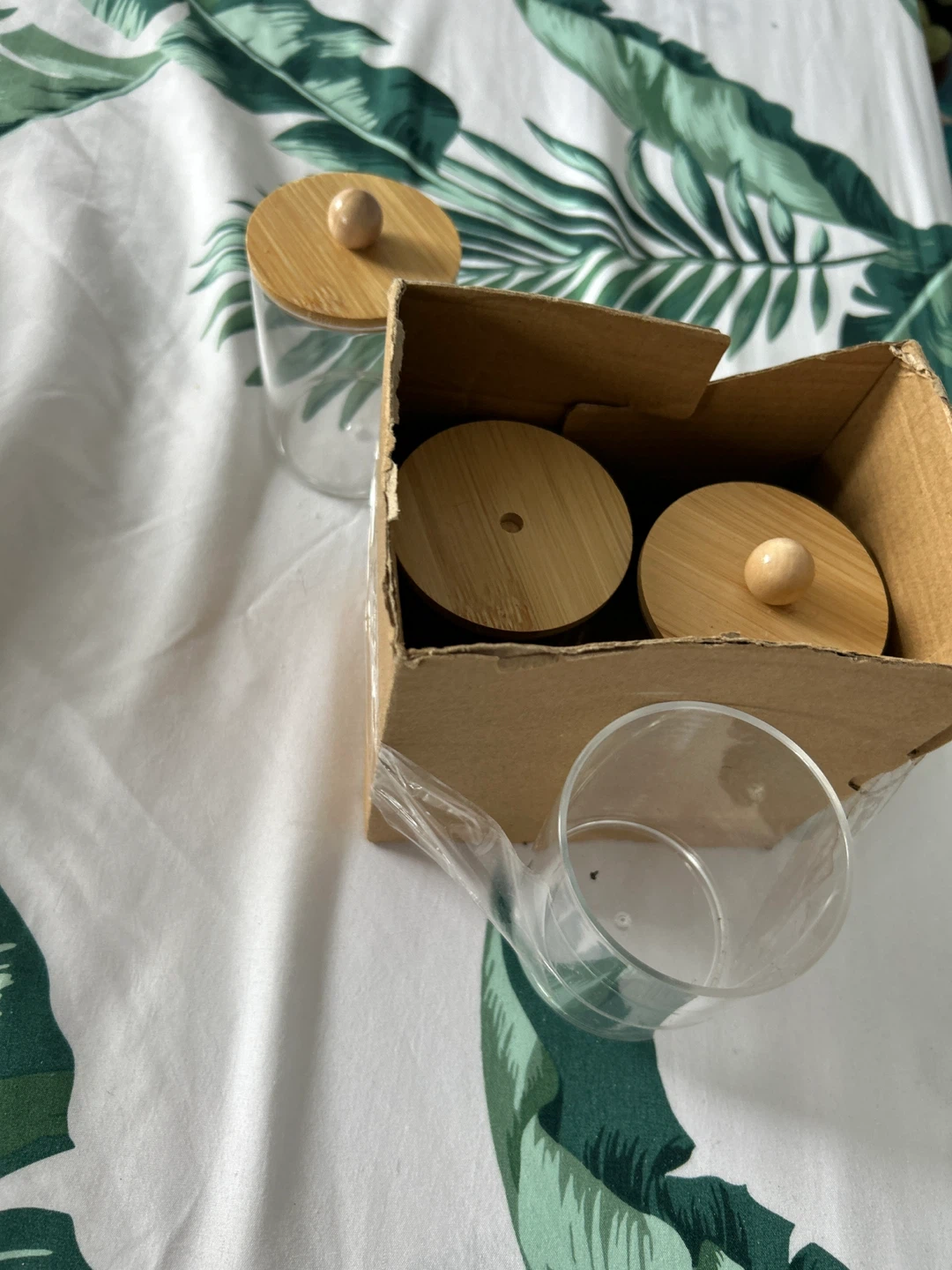 plastic Jars with Bamboo Lids set ⚽️