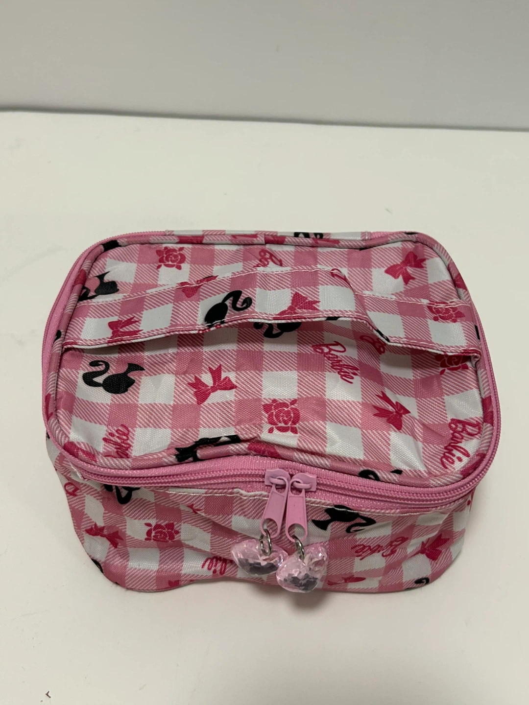 ⚽️ Preowned Barbie Makeup Cosmetic Accessories Pink Bag - photo 2