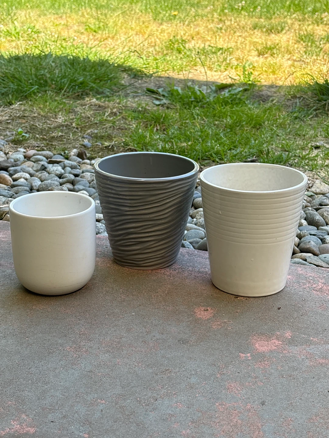 Set of 3 ceramic planters - photo 2