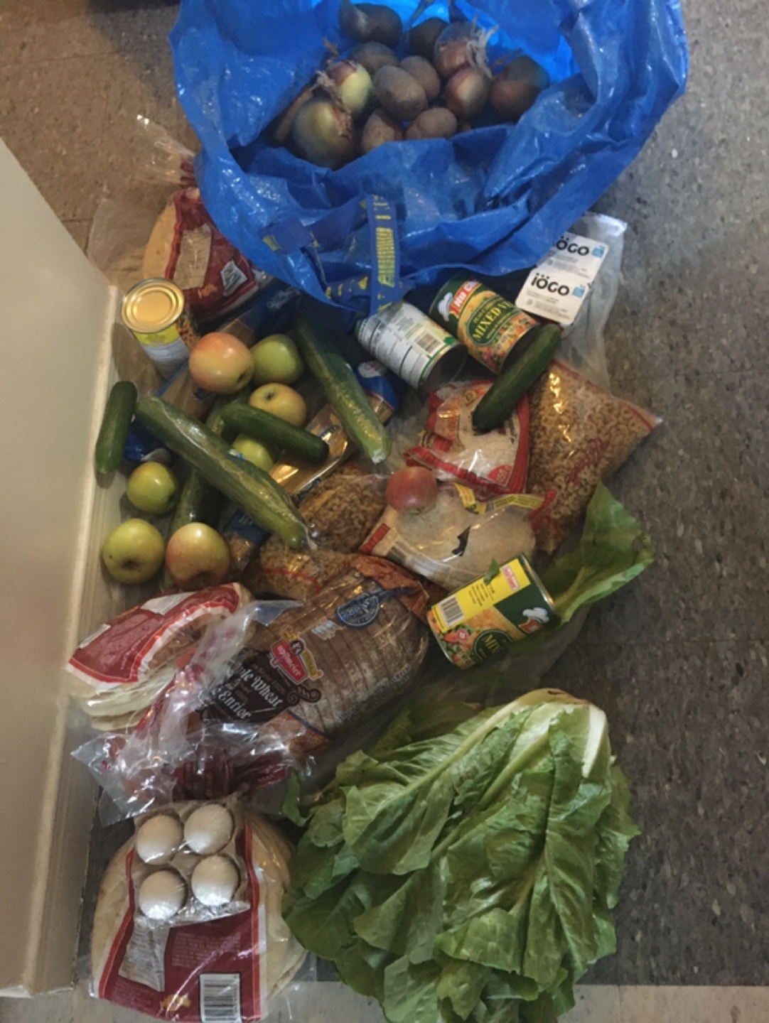 Assorted Groceries - Apples, Cucumbers, Potatoes, Onions & More