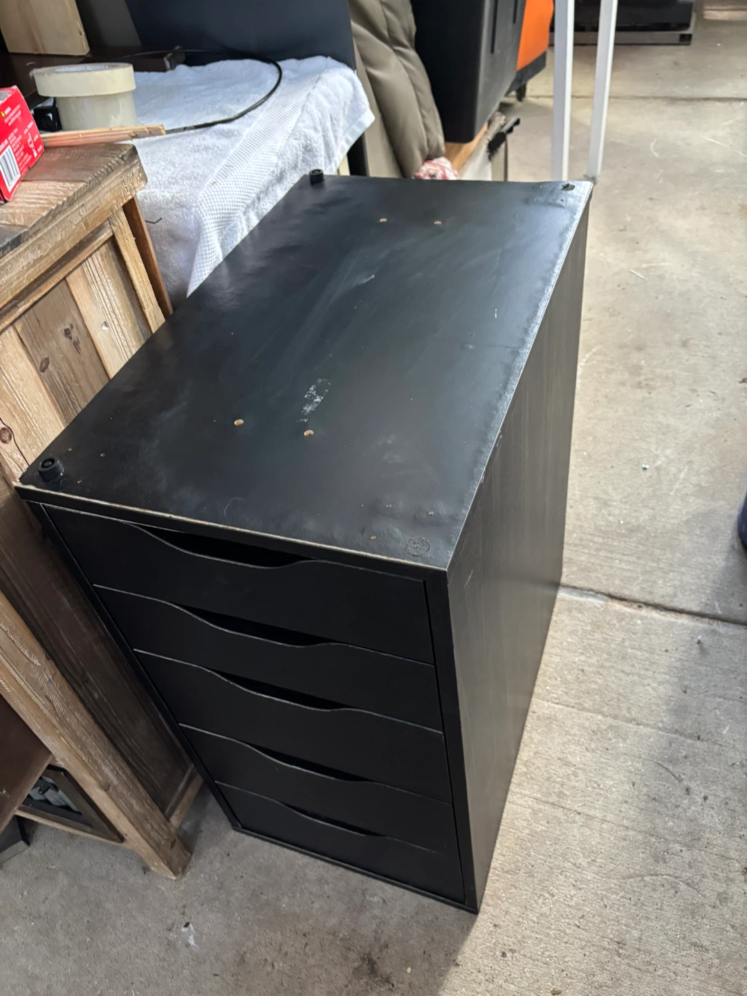 Black 5-Drawer Alex Style Cabinet - photo 2
