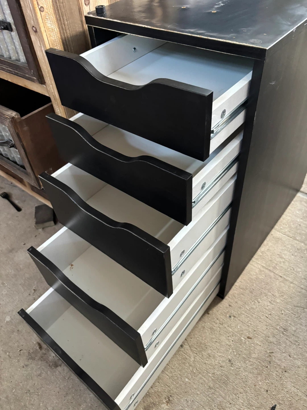 Black 5-Drawer Alex Style Cabinet - photo 3