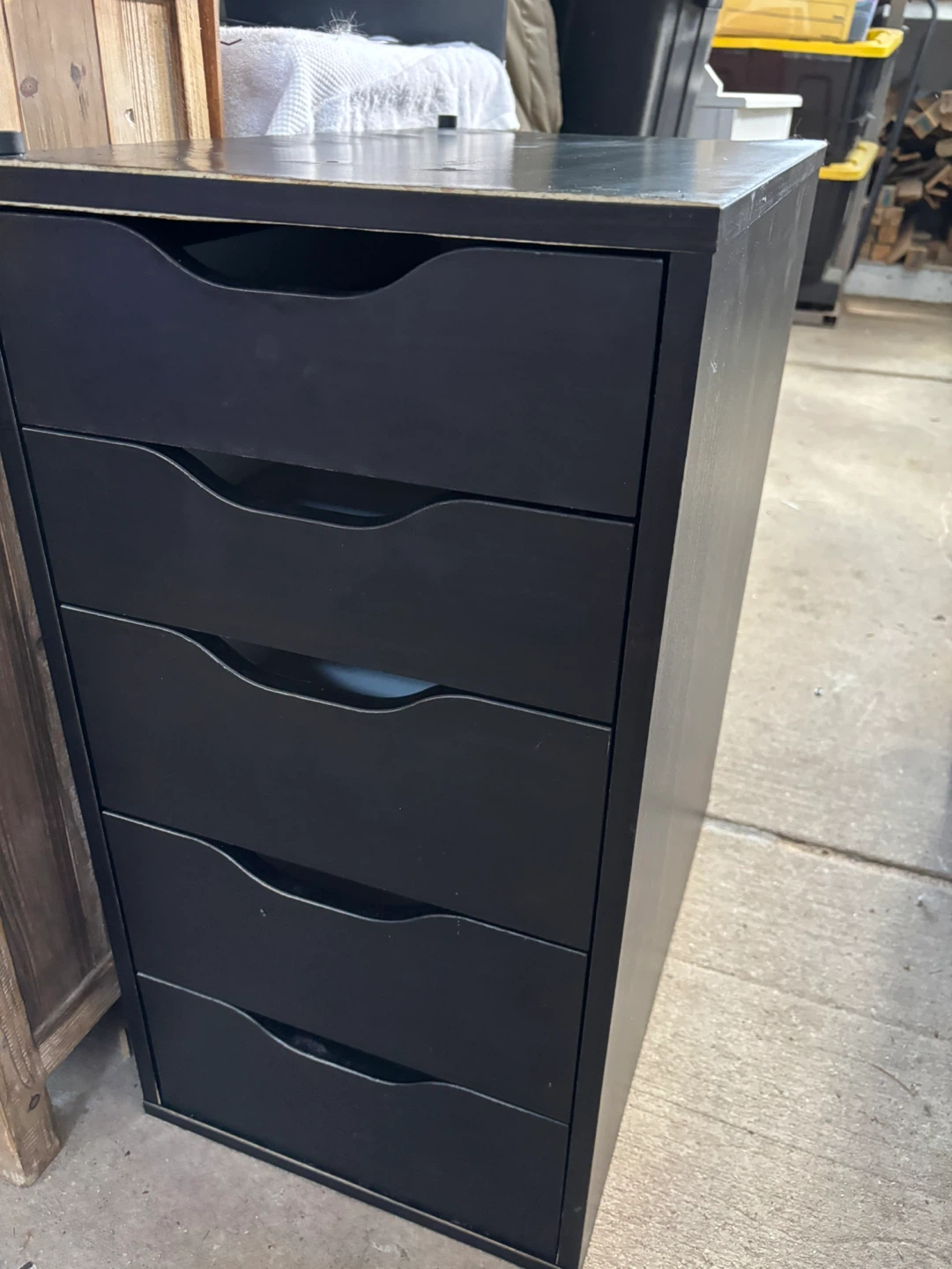Black 5-Drawer Alex Style Cabinet